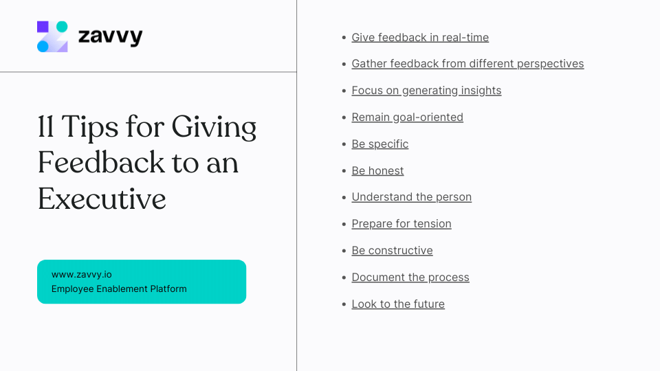 Learn How to Effectively Give Constructive Feedback to Executives Zavvy